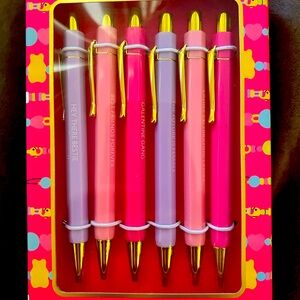 Colorful Pen Set with Gold Accents